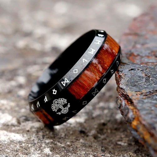 Mens viking tree life ring - of,