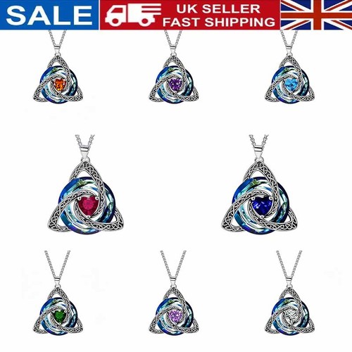 Birthstone celtic trinity knot - birthstone,