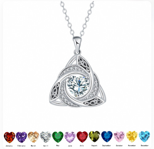 Birthstone celtic trinity knot - celtic,