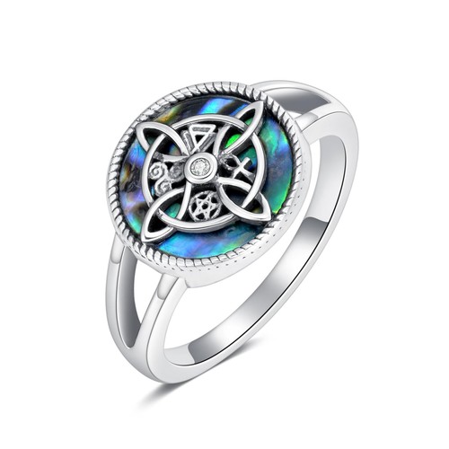 Witch knot ring sterling - witch,