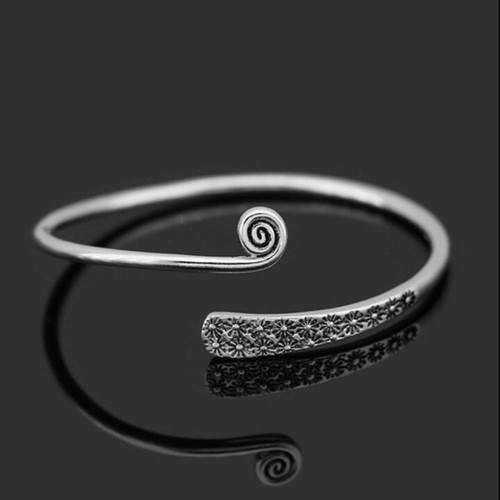 Silver plated ethnic - silver, spiral