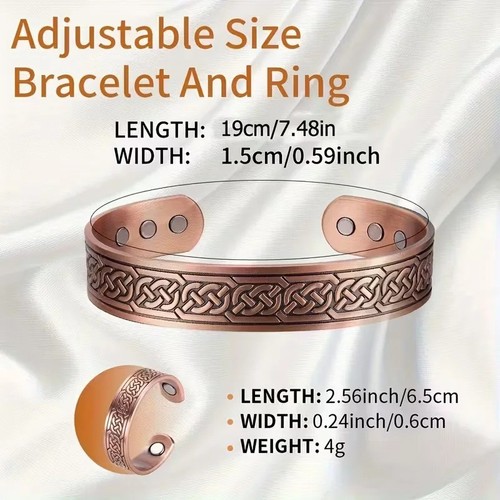 Pure copper magnetic bracelet - copper,