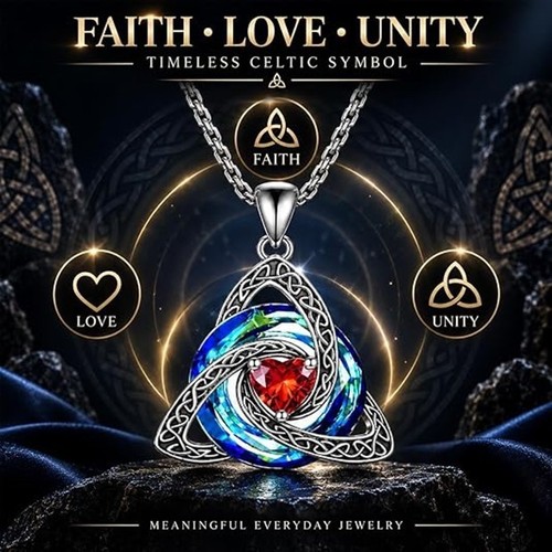 Birthstone celtic trinity - celtic, knot