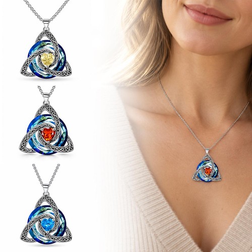 Birthstone celtic trinity - birthstone, knot