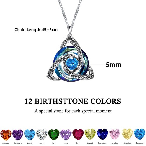 Birthstone celtic trinity knot - celtic,