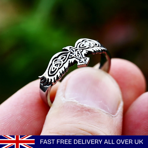 Vintage viking crow ring - vintage,