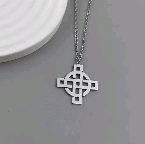 Celtic cross necklace - cross,