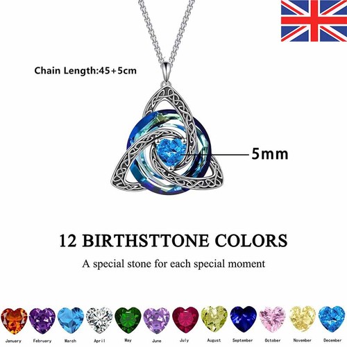 Birthstone celtic trinity - birthstone, knot