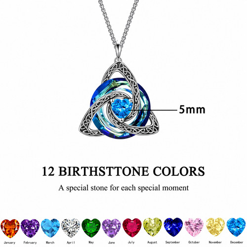 Birthstone celtic trinity knot - celtic,