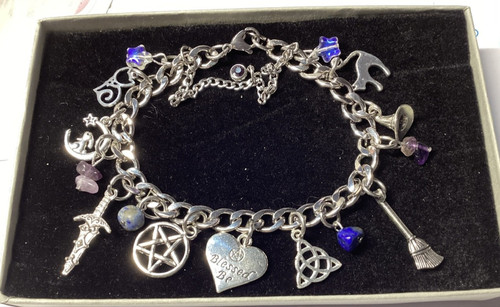 Pagan celtic charm bracelet - pagan,