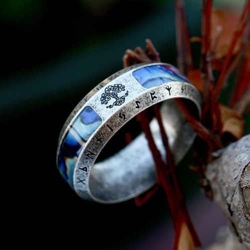 Mens viking tree life - viking, ring