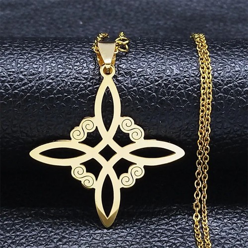18kgold witch knot pendant - 18kgold,