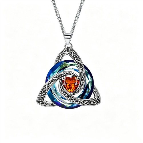 Birthstone celtic trinity knot - birthstone,