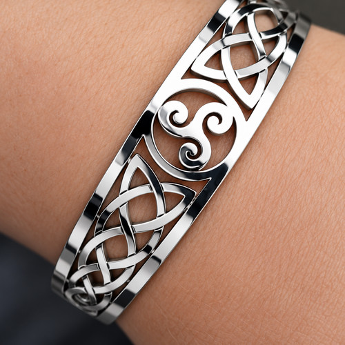 Celtic triskele bangle cuff - celtic,