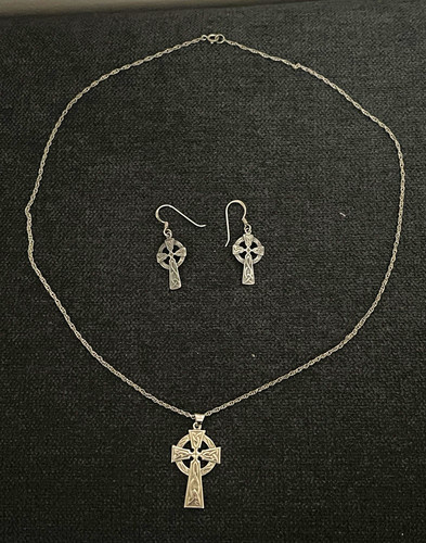 Sterling silver celtic cross - sterling,