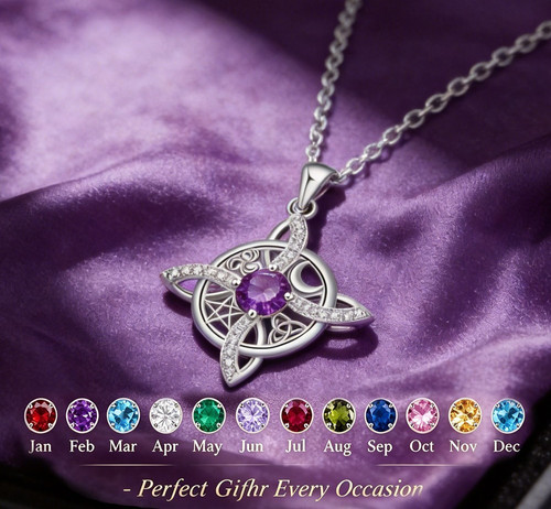 Birthstone celtic trinity knot - celtic,