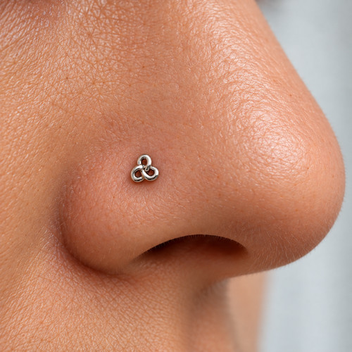 Celtic nose stud triquetra - nose,